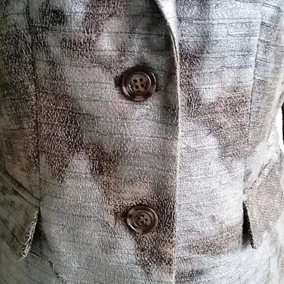 CHI by Falchi Silver & Black Texture Blazer Jacket ( SMALL ) NWT  Retail $109.00 - Picture 3 of 6